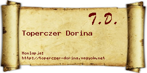 Toperczer Dorina névjegykártya