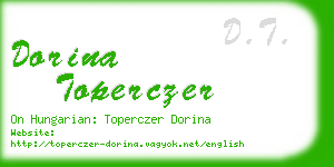 dorina toperczer business card